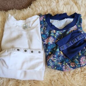 Sundance Thermal Longsleeve Top Bundle Paisley And White Sz M